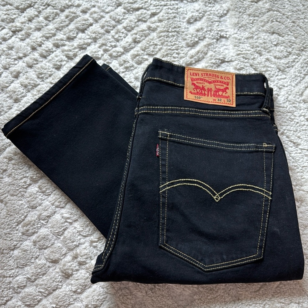Levi’s Men’s 510 Skinny Fit Black Denim - 32in